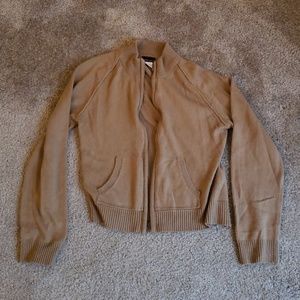 Pretty Good L tan bomber sweater
